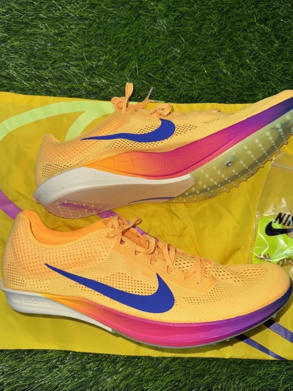 Nike ZoomX Dragonfly 2 NBY Track Spikes Citron FD8413 800 Mens Size 12